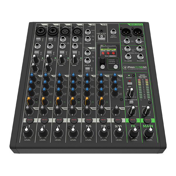 Professional Battery-Powered Mixer MACKIE ProFX10 GO